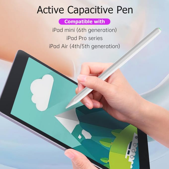 Actieve capacitieve pen Styluspen met magnetische oplaadpalmafwijzing Gevoelige aanraking Glad