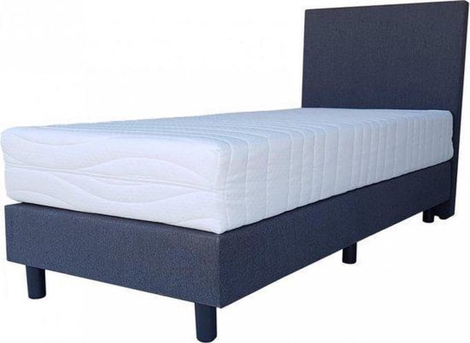 Bed4less Boxspring 90 x 200 cm - Met Matras - Eenpersoons - Antraciet