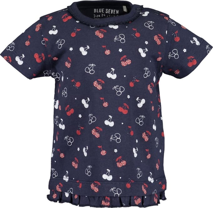 Blue Seven Meisjes T-shirt - Donkerblauw - Maat 68