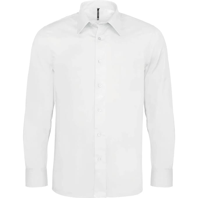Kariban Heren stretch overhemd lange mouwen K529 - White - M