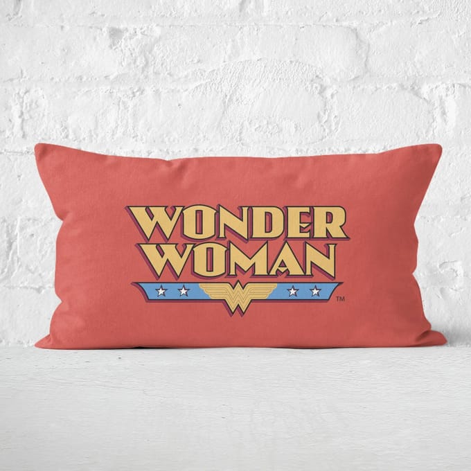 DC Cushions Retro Wonder Woman DC 30x50cm Rectangle Cushion Rectangular Cushion - Eco Friendly