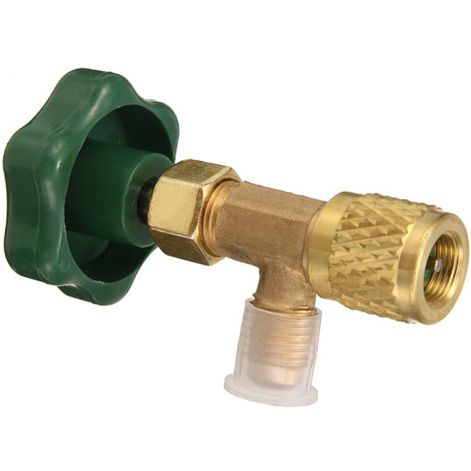 Serviceklep voor koelmiddelgasflessen 1/4" Sae