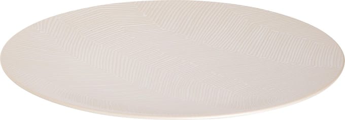 Palmer - Leaf - Bord - Reliëf - ø 27 cm - Wit - Stoneware - Bordenset
