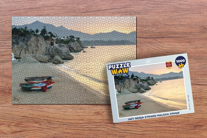 Puzzel Het Nerja strand Málaga Spanje - Legpuzzel - Puzzel 1000 stukjes volwassenen