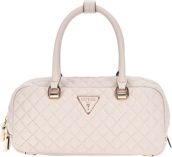 GUESS Schoudertas Eco Rianee Satchel Bag Stone Lichtgrijs