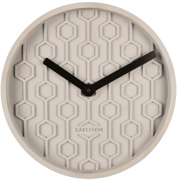 Karlsson Wandklok Honeycomb - Grijs - Ø31cm - Wandklok
