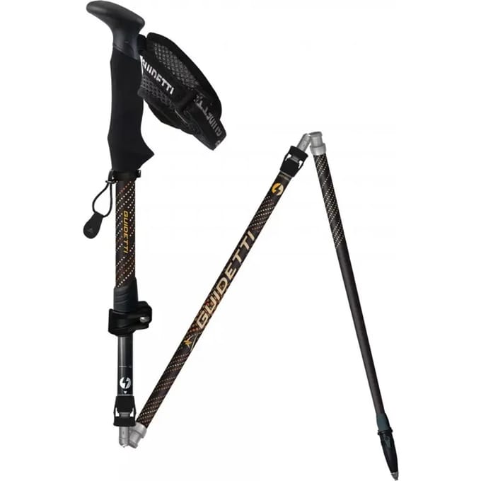Koolstof wandelstok Guidetti Flashlock Ambre