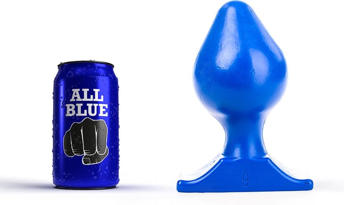 All Blue Buttplug 17 x 9 cm - blauw