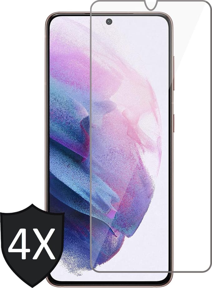 Screenprotector geschikt voor Samsung Galaxy S21 FE - Gehard Glas Beschermglas Tempered Glass Screen Protector - 4 Stuks