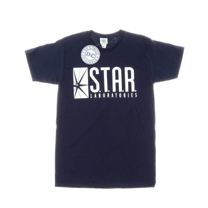 DC Comics Heren The Flash STAR Labs T-shirt M marineblauwe kleur