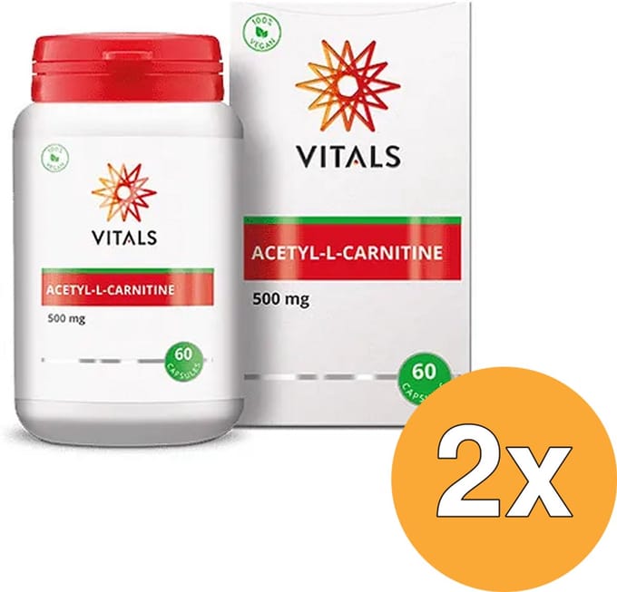 2x Vitals Acetyl-L-carnitine 500 mg (60 capsules)