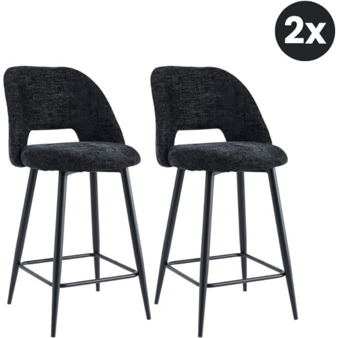 Multifurn 2x barkruk monta antraciet (set van 2)