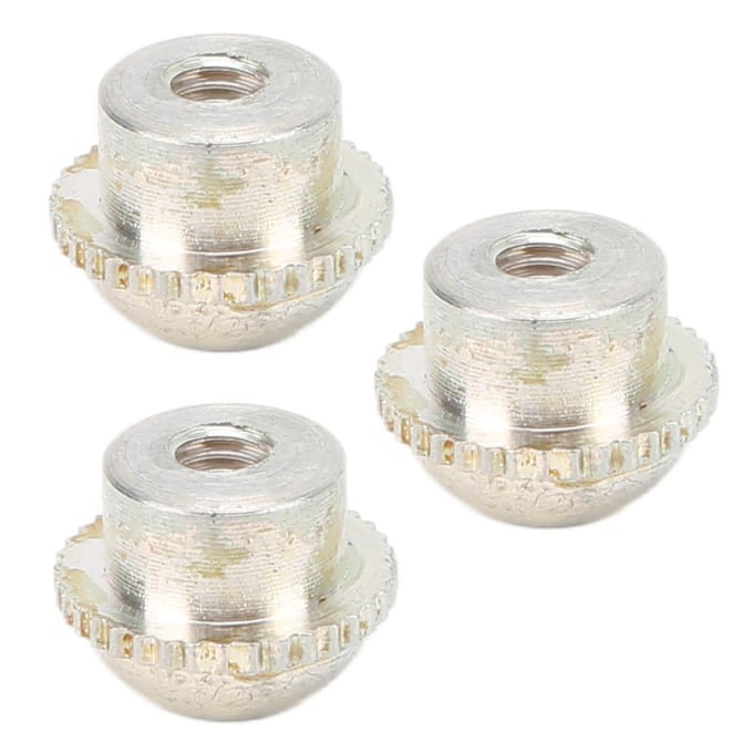 3 Pièces Bouchons à Vis Piccolo Alliage d'Aluminium Couvercles Couronne de Tête de Piccolo Pièces d'Instrument à Vent white