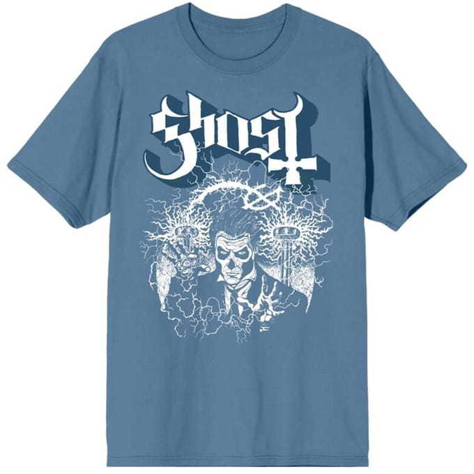 Ghost T-shirt - Blacklight Blue - S tot M - voor Mannen - blauw