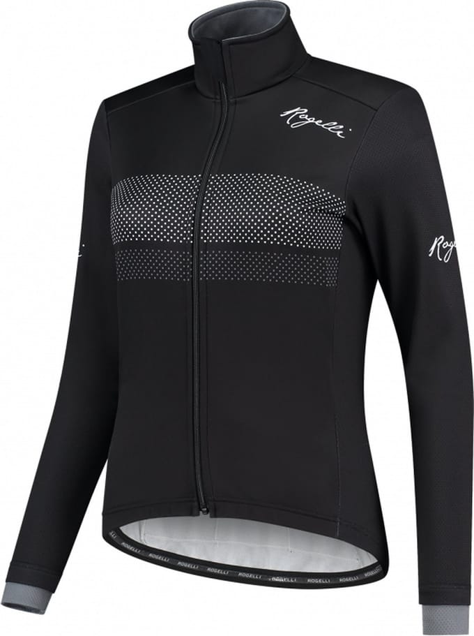 Rogelli Purpose Fietsjack Winter - Dames - Zwart, Wit - Maat 2XL