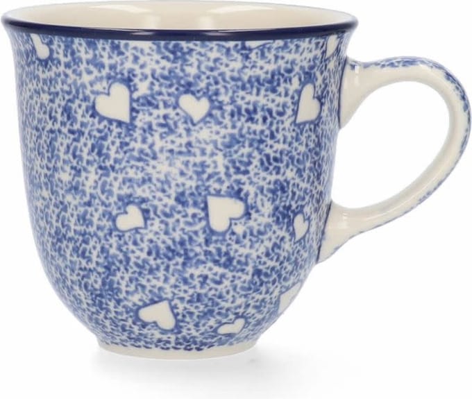 Bunzlau Castle | Geschenkset Tulpmok - White Hearts | Handgemaakt