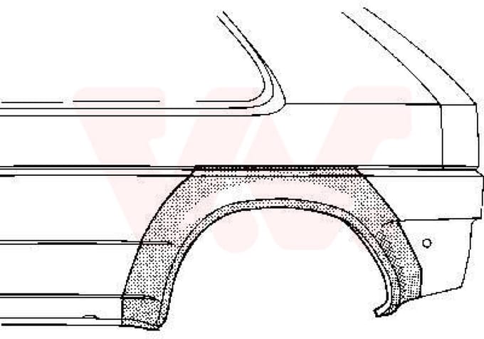 Van Wezel - ACHTER SCHERM VOOR VW GOLF II 1983-1991 ARC825569VWAN