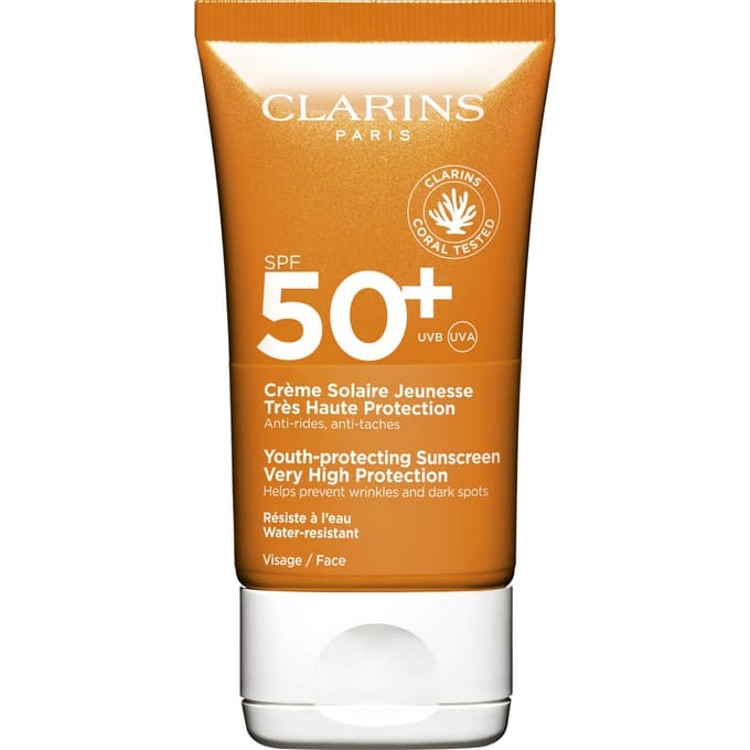 Clarins Youth Protecting Sunscreen Face Very High Protection Spf 50 Clarins - Sun Care Face Youth-protecting Sunscreen Face Very High Protection Spf 50+