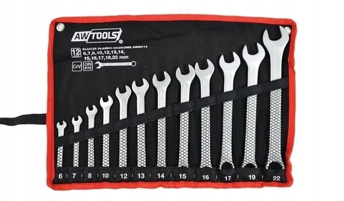Awtools AW40114 - Ringsleutelset - 12-delig - CrV Staal - DIN 3113