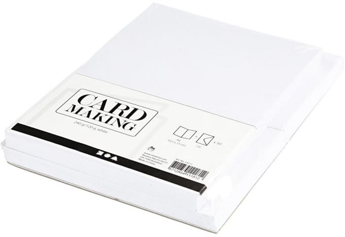 Creativ Company Kaarten & Enveloppen Wit 10,5x15 cm 50 sets