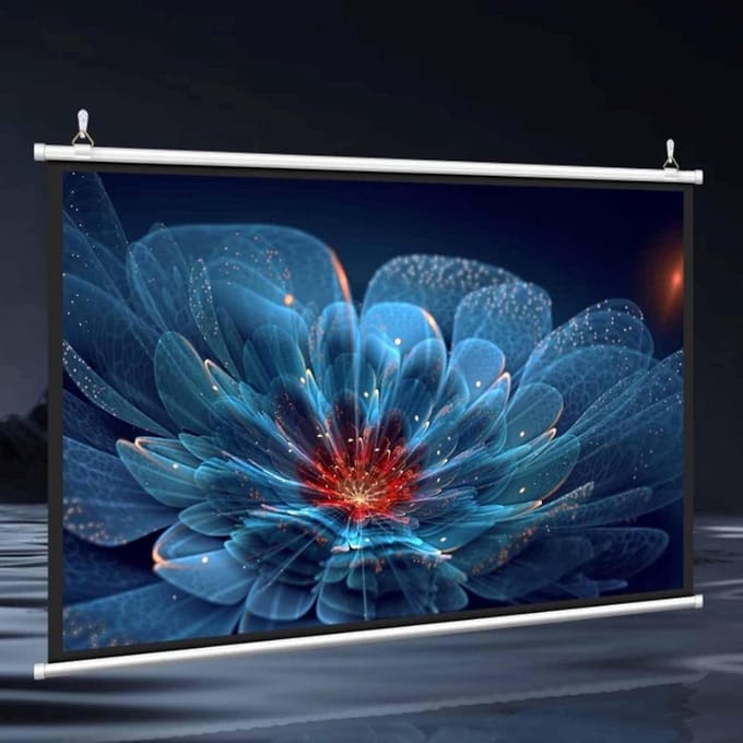 Projectiescherm - Thuisbioscoop Scherm - Film Kijken - Oprolbaar Ontwerp - 60 Inch 4:3 - Wit