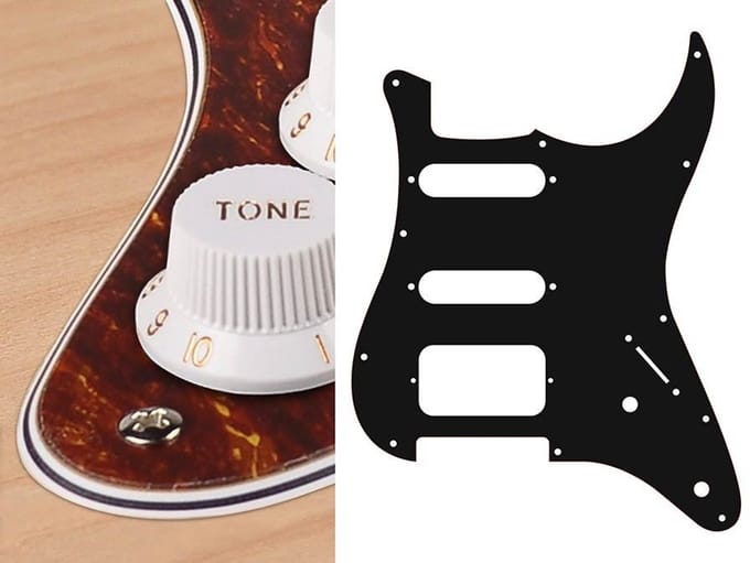 Boston ST-422-T pickguard, Stallion, SSH, 2 pot holes, 3-5 switch, 4 ply, tortoise