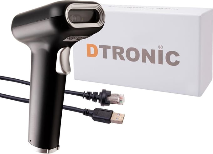 DTRONIC DT3326 Barcodescanner – Snel en simpel – Leest QR-codes en streepjescodes, ook van je telefoon – USB