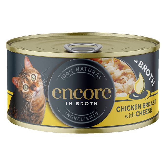 16x 70g Encore Blik kip en kaas Kattenvoer Nat
