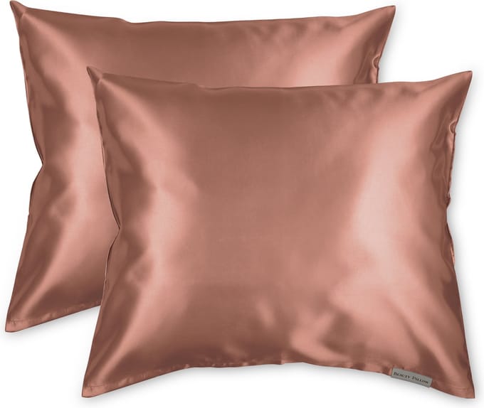 Beauty Pillow® Original - Satijnen Kussenslopen - Voordeelset - Duo Pack - Terracotta - 60x70 cm