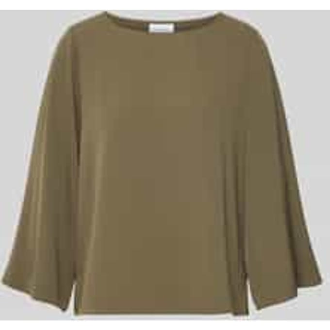 Vrouwelijke blouse met brede 3/4 mouwen en ronde hals COMMA