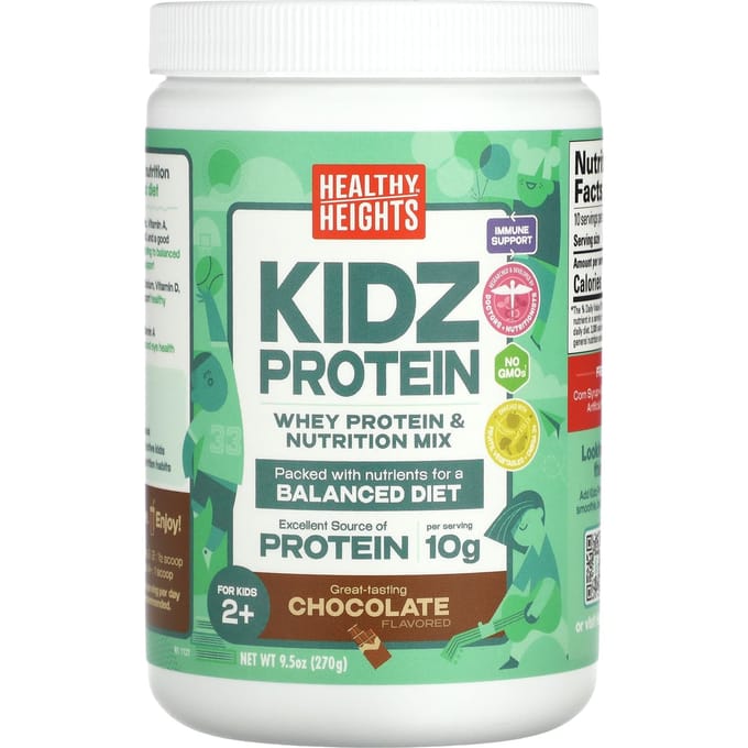 Kidz Eiwit, Voor Kinderen Vanaf 2 Jaar, Chocolade, 270G (9.5Oz)