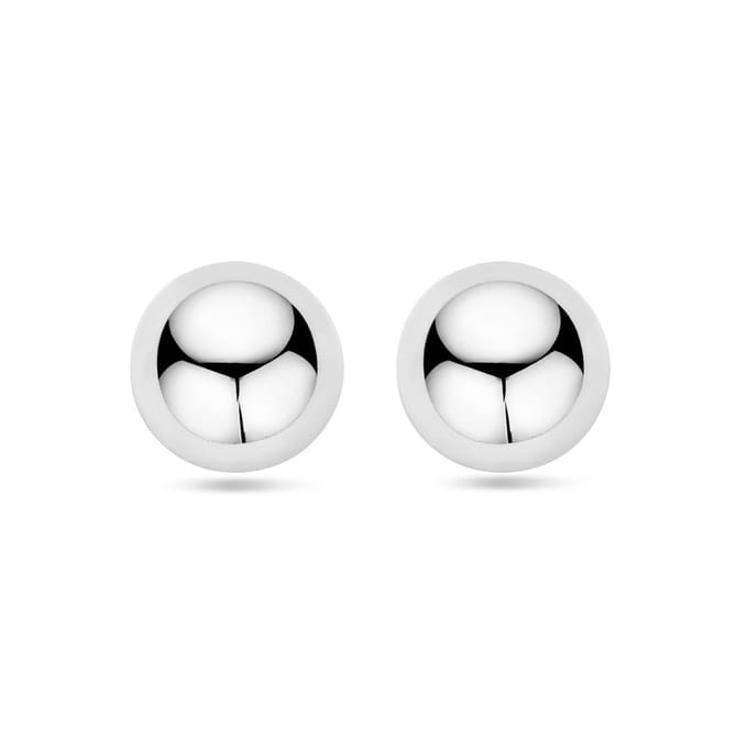 Zilver Gerhodineerd Oorknoppen Half-Bol 20 Mm 1339302