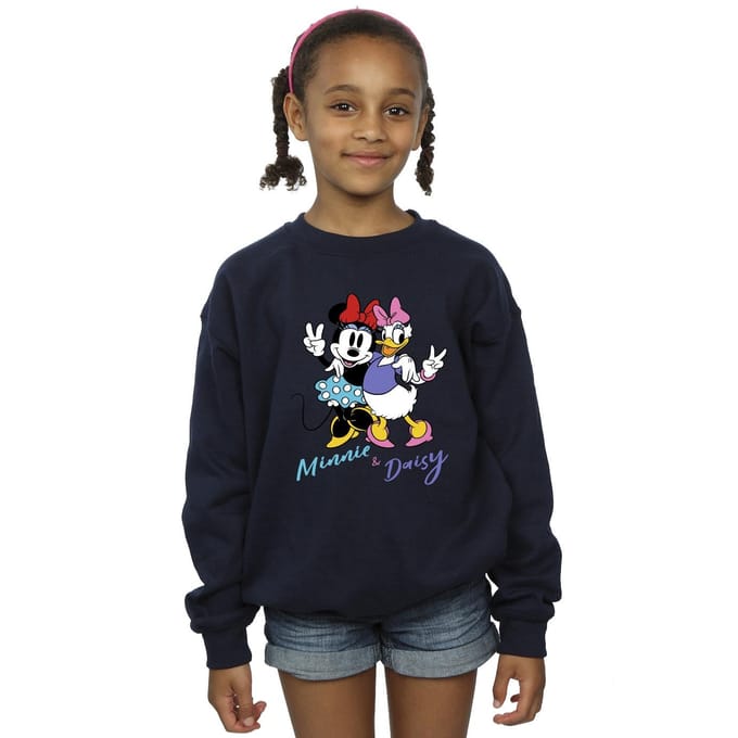 Disney Meisjes Minnie Mouse en Daisy Sweatshirt (Marineblauw)