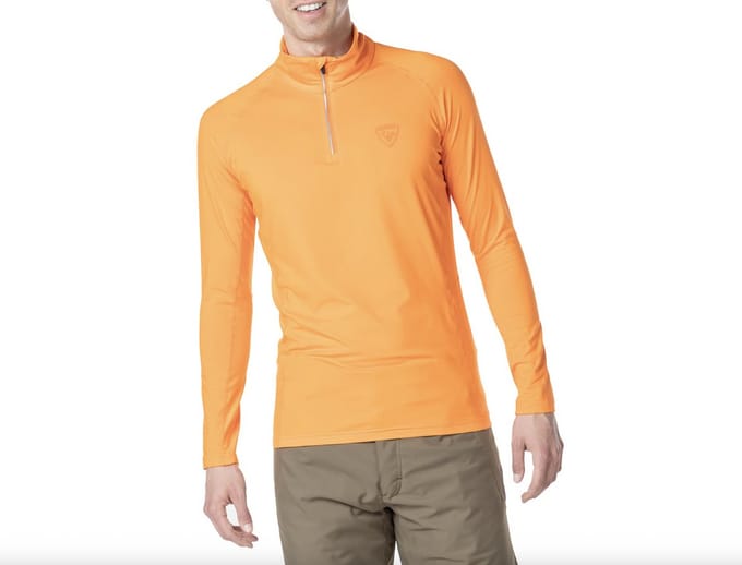 Heren classique halve rits baselayer - Oranje - Extra Extra Large