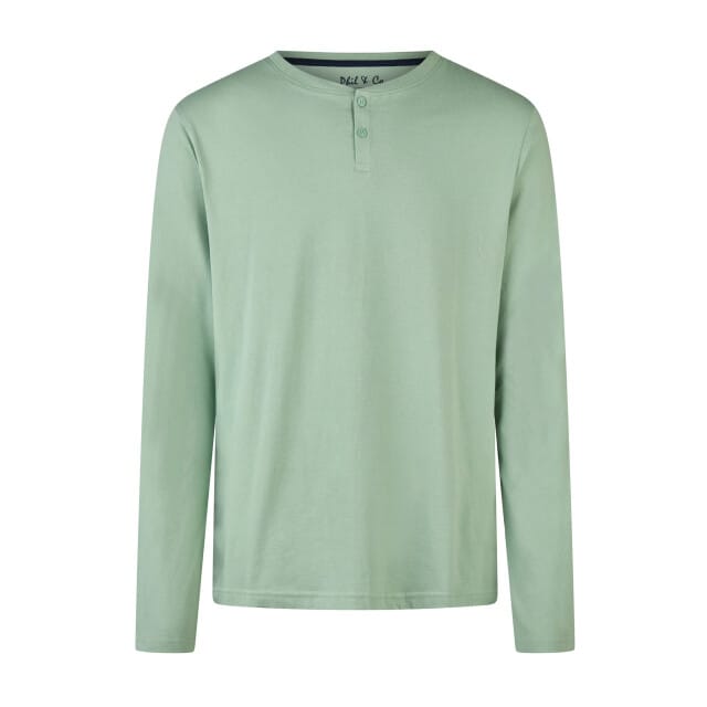 Phil & Co Heren Pyjama Set Lang Groen/Blauw - Maat L