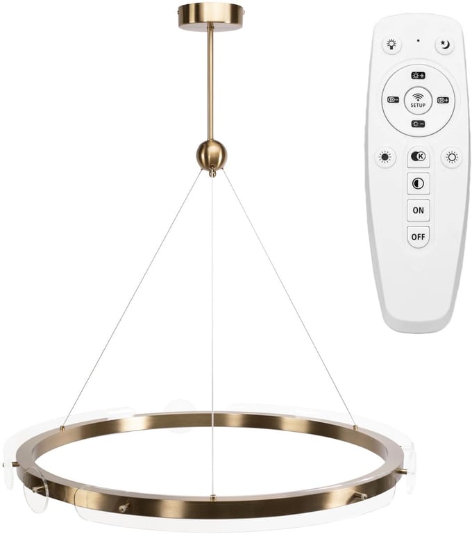 Toolight Led App1549-Cp Hanglamp Geborsteld Goud 80X80X89Cm