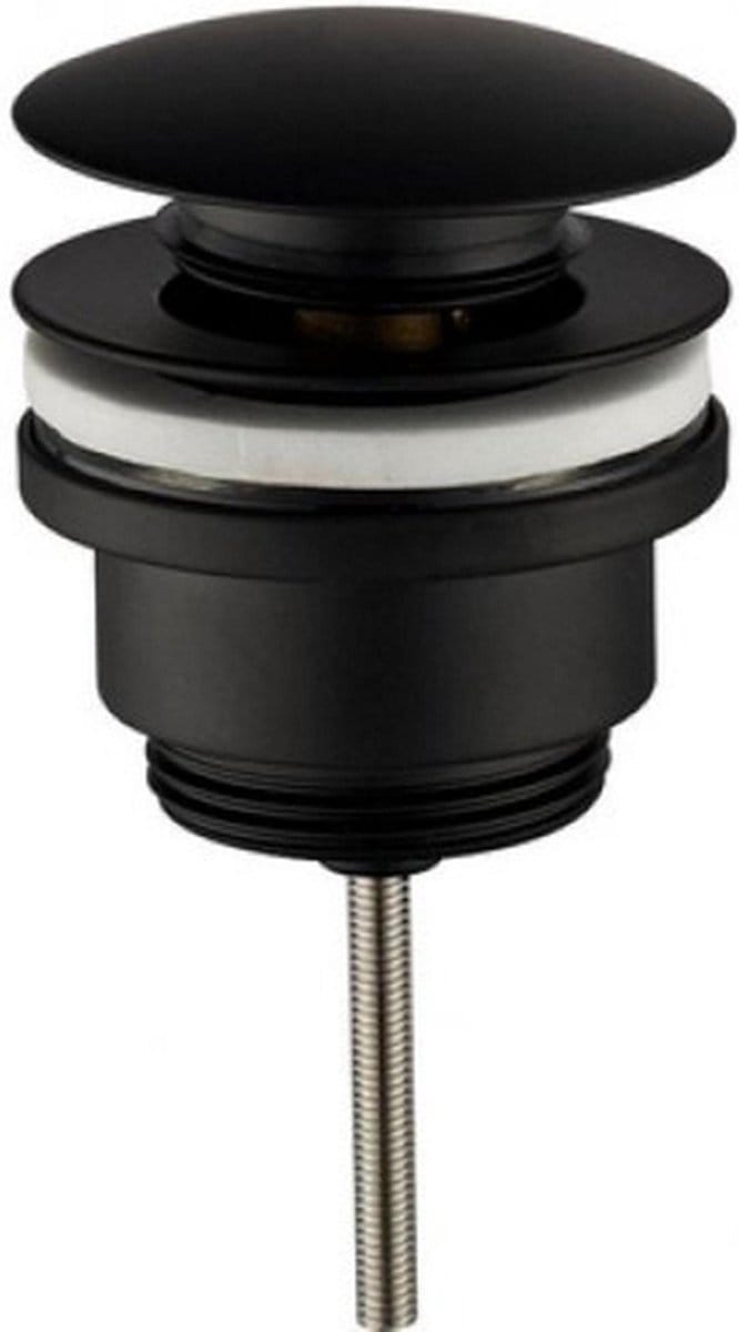 Wiesbaden UniMatch clickwaste afvoerplug 5/4" mat zwart