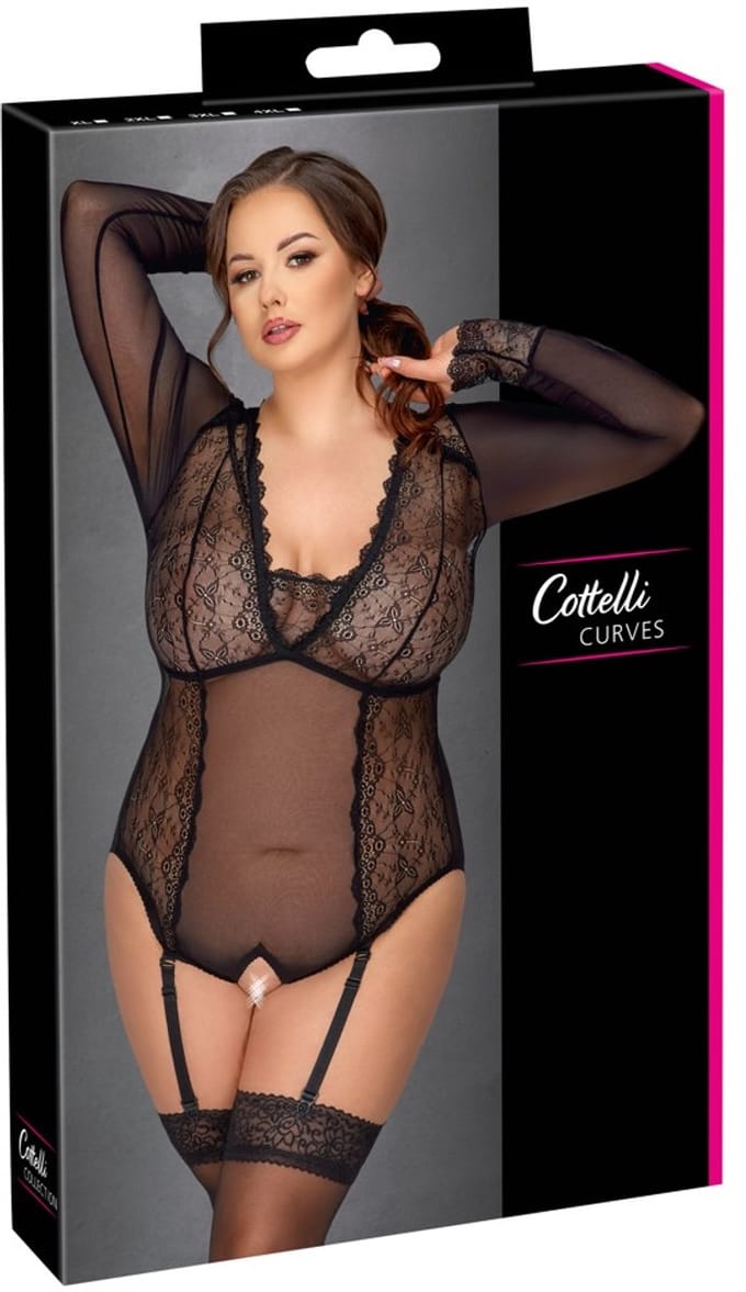 Open Kruis Bodysuit Curvy Vrouwen