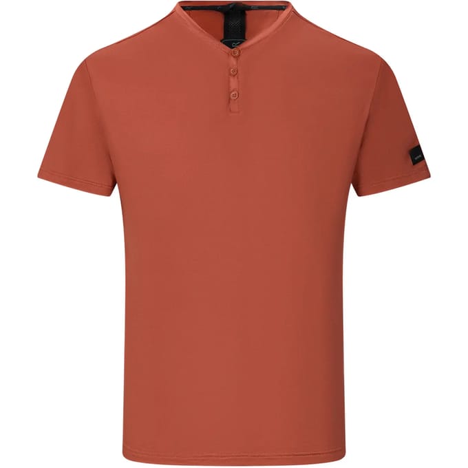 Heren Dewi T-shirt met korte mouwen en knoopsluiting