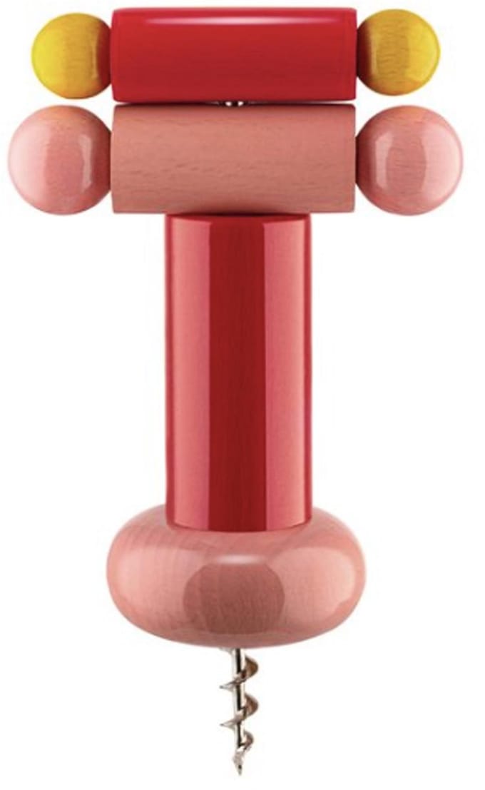 Alessi Sotsass Kurkentrekker Rood