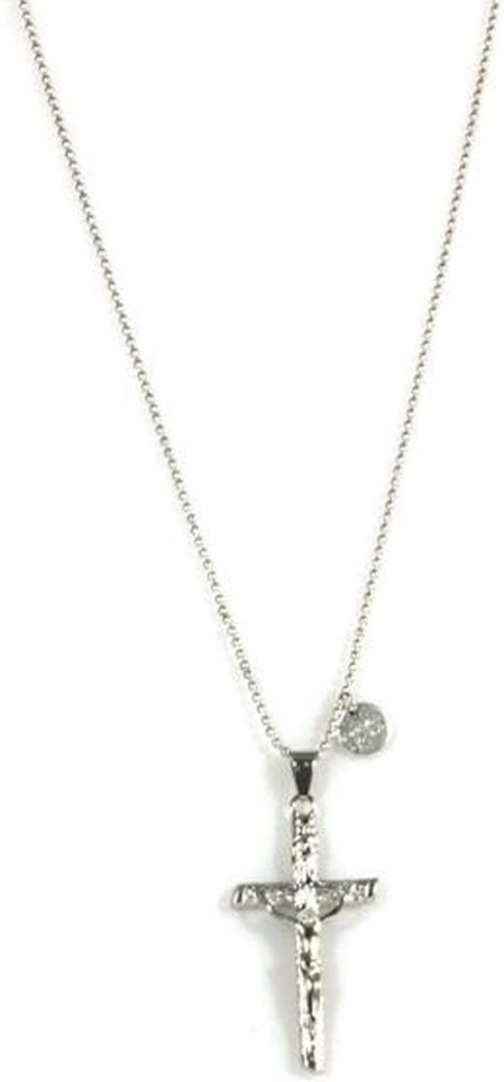 Heaven Eleven Ballchain heren RVS Crucifix Kruis MN111