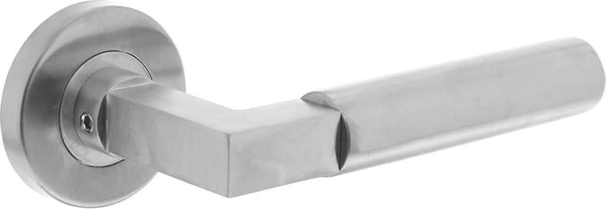 Intersteel Deurkruk Bau-Stil op rozet rvs geborsteld