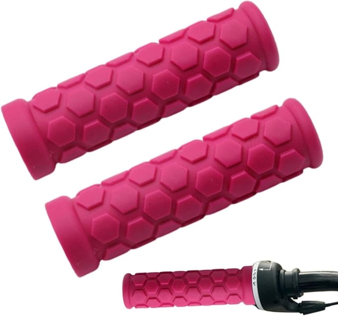 Fietsgrepen - Scooter handvatten - Comfortabel fietsen - Schokabsorberend ontwerp - 22 mm stuur - Rood