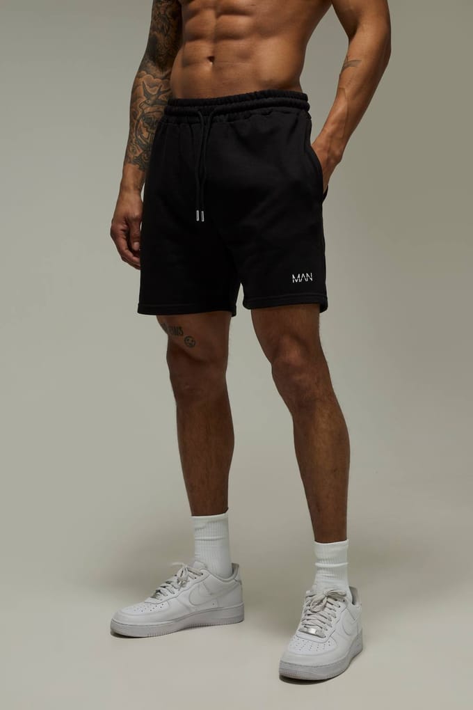 Men's Active Gym Loopback 5inch Shorts | Black | Size Medium