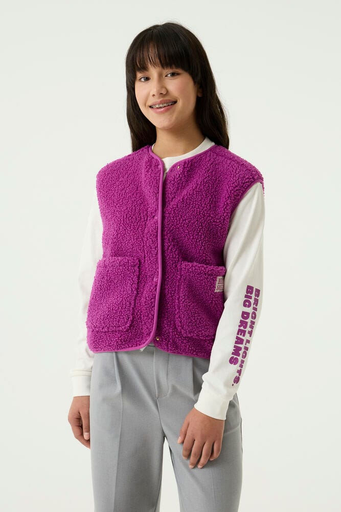 GARCIA Paarse teddy gilet