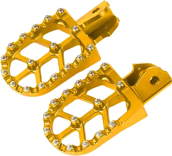 Motorfiets Voetsteunen - Fietspegs Upgrade - Verbeterde Rijervaring - Universele Pasvorm - 129 x 57 cm - Goud