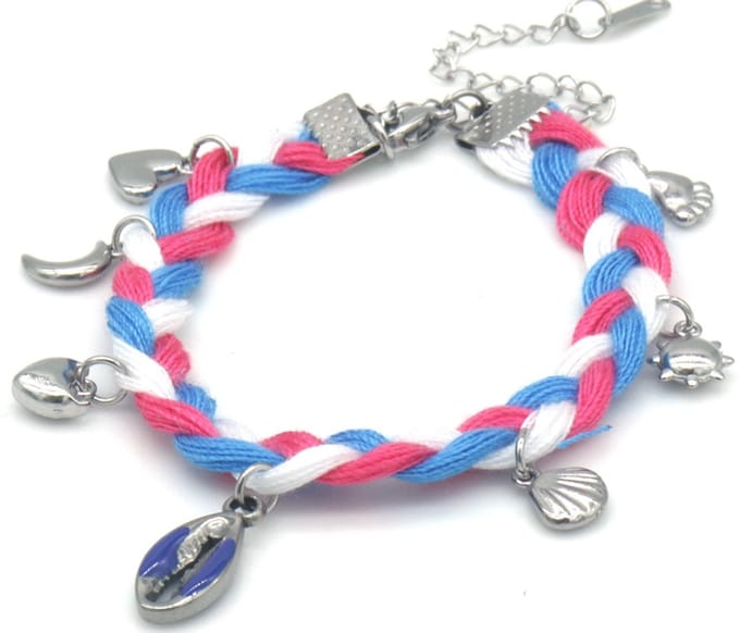 Touwarmband met Bedels – RVS – Stoere Look