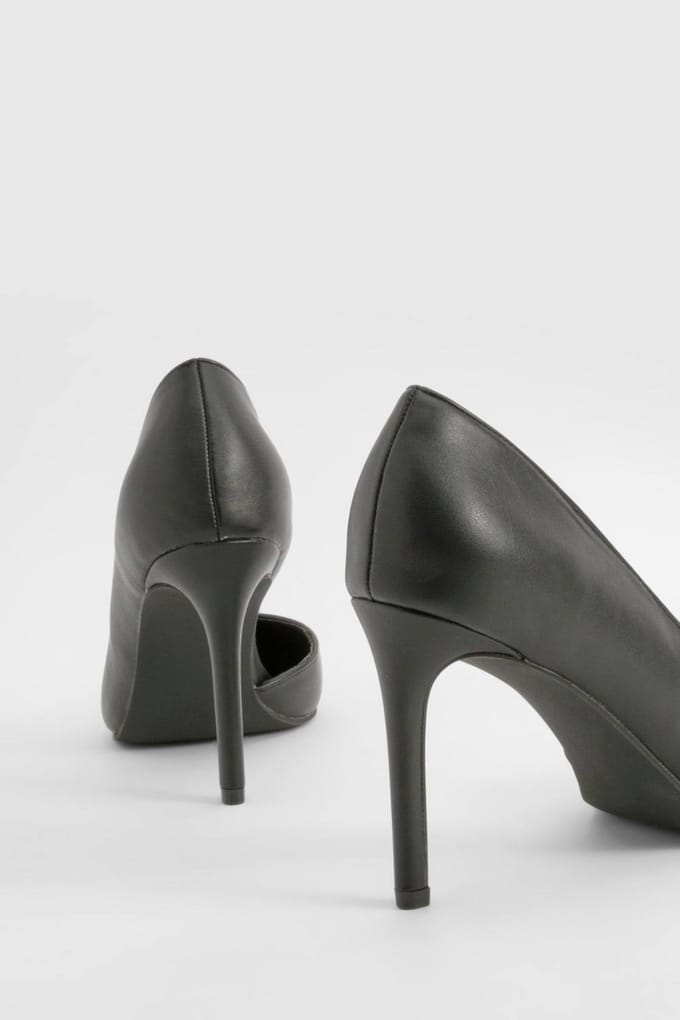 boohoo Dames Cut Out Basic Middenhoge Court | Zwart | Maat: 36