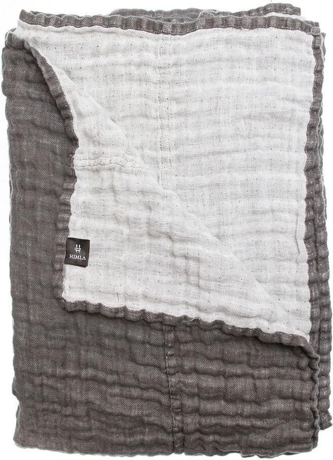 Hannelin sprei charcoal/white 260 x 260 cm
