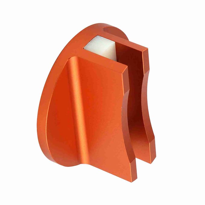 Aluminium Gegroefde Magnetische Krikblok Krikrail Adapter (Oranje) brown